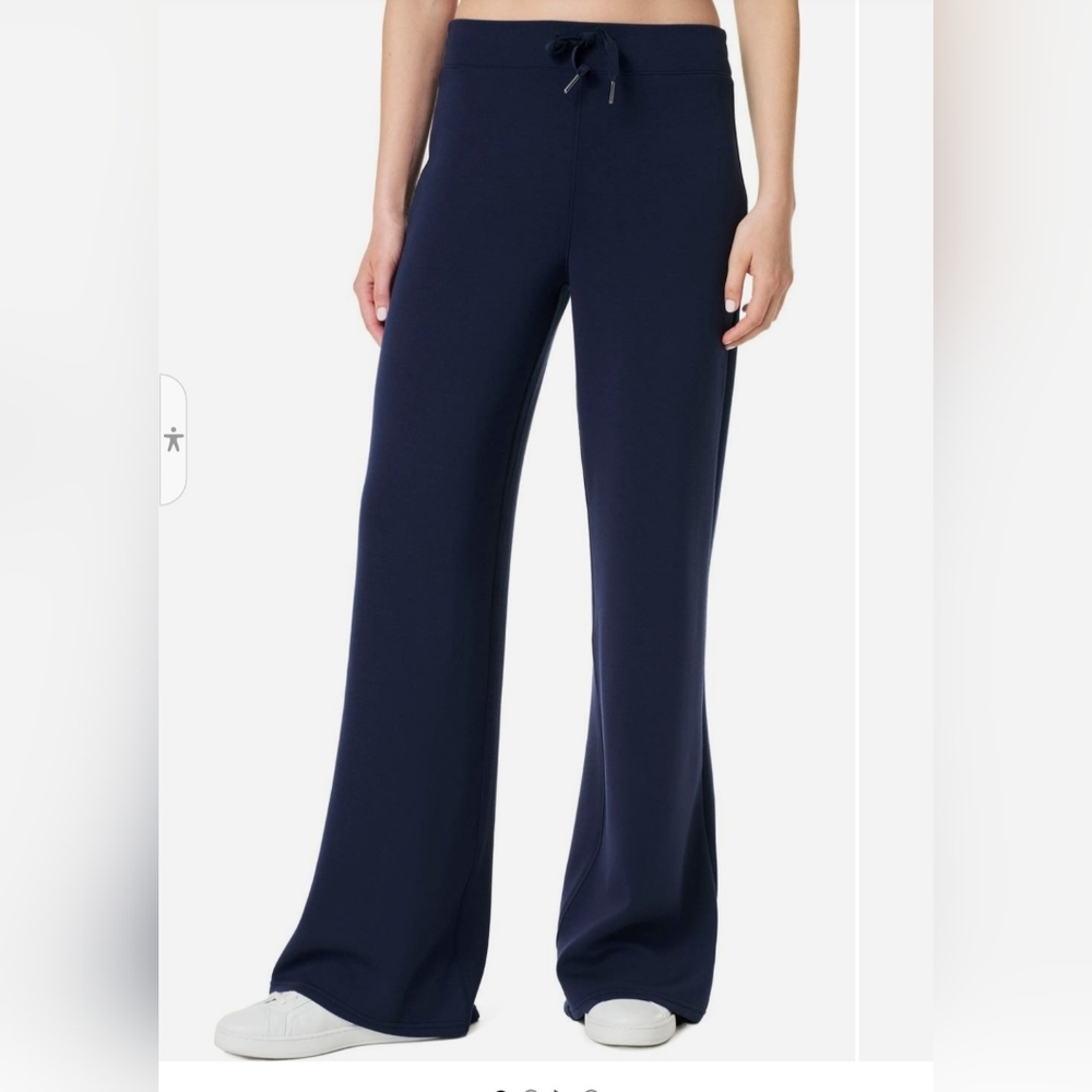 SPANX Air Essentials Whide Leg Navy Psnts Size L New